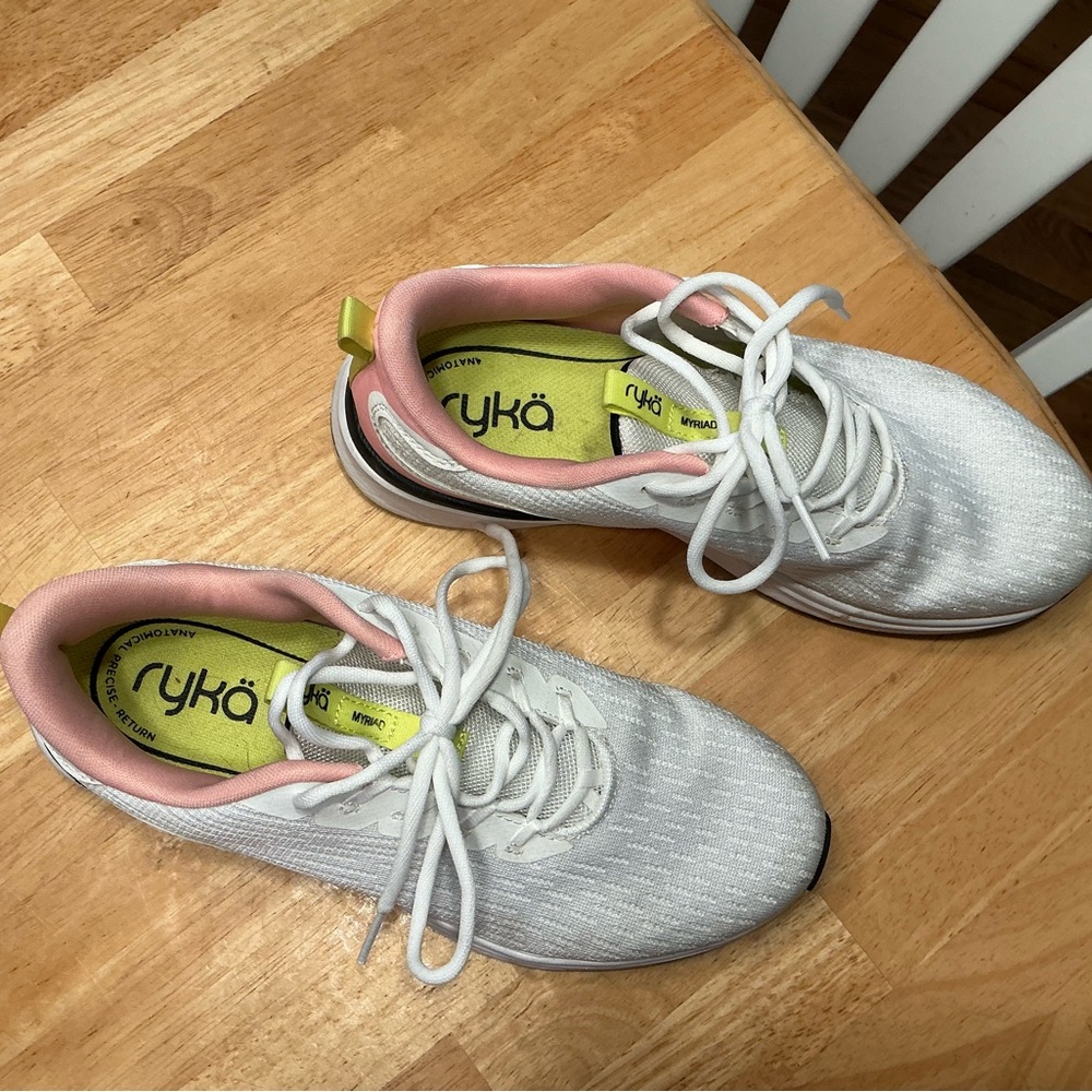 Ryka Women’s White and Pink Sneakers
